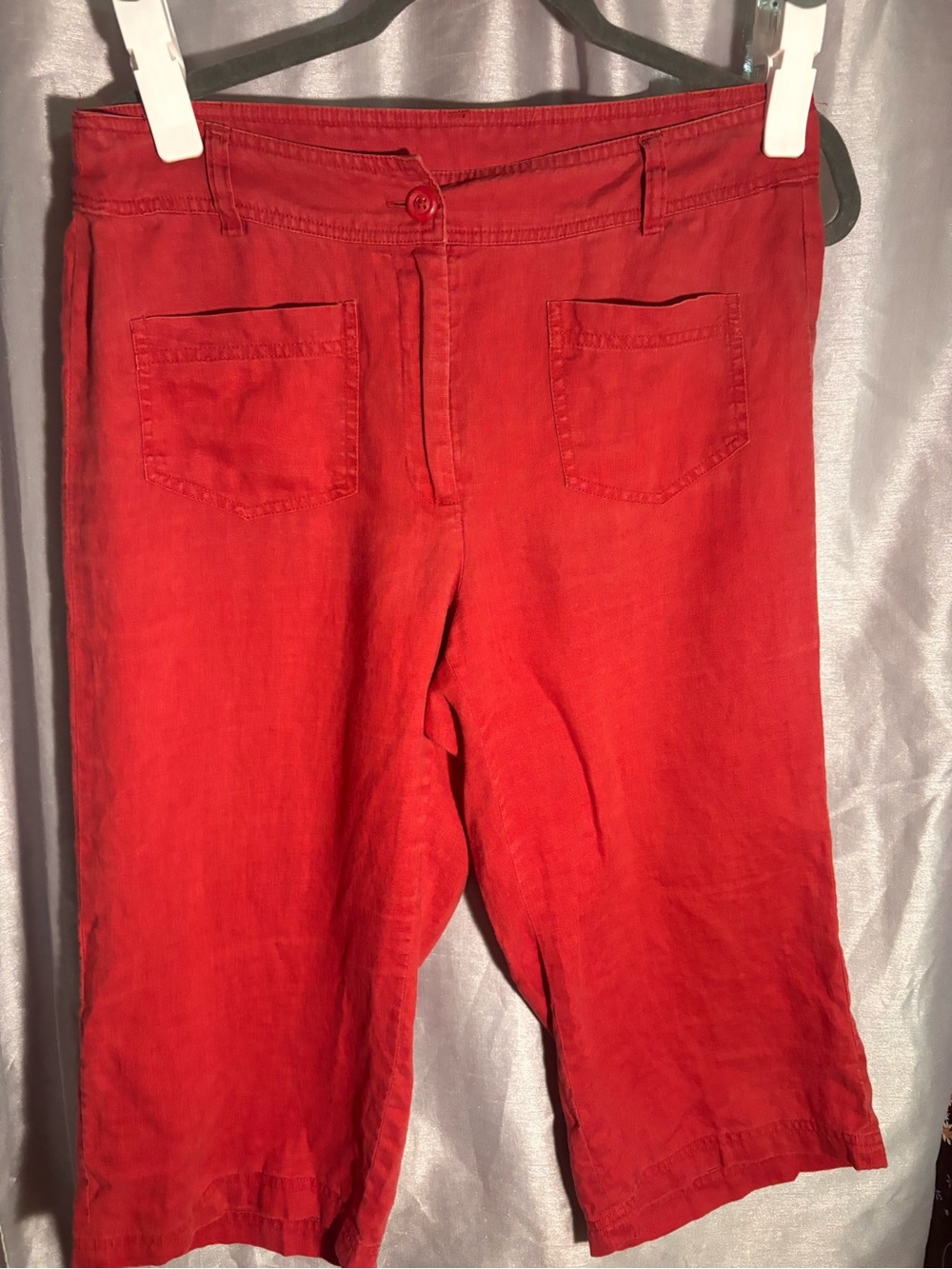Coldwater Creek Red Linen Blend Pants